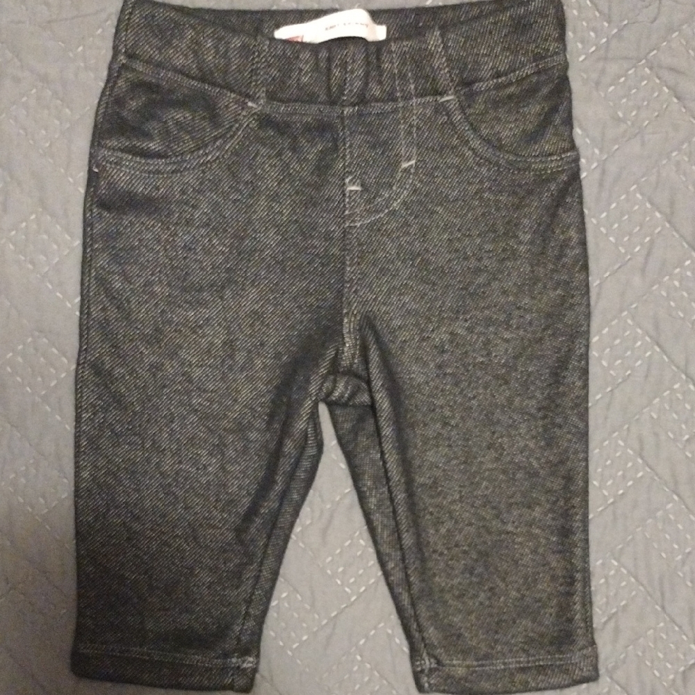 Levis Knit Skinny Kids Stretchy Blue Jeans With Soft Furry Inner Material